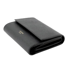 Load image into Gallery viewer, CELINE Trifold Compact Wallet Black10B573BEL Leather
