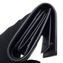Load image into Gallery viewer, CELINE Trifold Compact Wallet Black10B573BEL Leather
