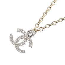 Load image into Gallery viewer, CHANEL CC Logo Necklace SilverABC147 Metal Rhinestone
