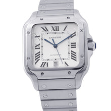 将图像加载到图库查看器中，CARTIER Santos de Cartier H47.5 mm x W39.8 mm Stainless Steel Silver DialWSSA0009
