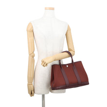 Load image into Gallery viewer, HERMES Garden Party Rouge H Toile Military Negonda Leather Size TPM
