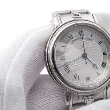 将图像加载到图库查看器中，Breguet Marine W33mm 18K White Gold Silver Dial4400BB/12/B70
