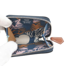 Load image into Gallery viewer, HERMES Azap Compact Silkin Coin purse Blue de Prusse Epsom
