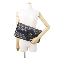 Load image into Gallery viewer, Dior Oblique Jacquard Fold-Over Clutch Beige/NavyM8604CTZQ_M928 Canvas Leather
