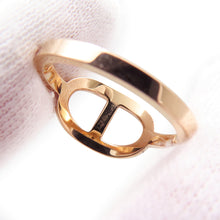 Load image into Gallery viewer, HERMES Chaine d'Ancre Contour Ring Size 55/#15H122605B 18K Pink Gold
