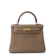 HERMES Kelly Retourne Etoupe Togo Leather Size 25