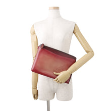 将图像加载到图库查看器中，Berluti Nino Gradient Scritto Clutch Bag Bordeaux Venice Calf Leather Size GM
