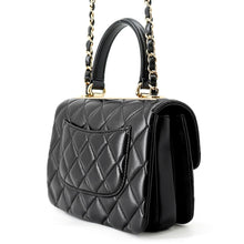 Load image into Gallery viewer, CHANEL Trendy CC Top Handle Mini Flap Bag BlackAS4654 Lambskin Size 20

