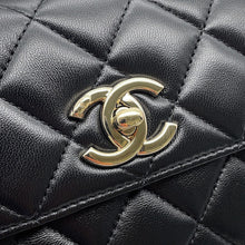 Load image into Gallery viewer, CHANEL Trendy CC Top Handle Mini Flap Bag BlackAS4654 Lambskin Size 20
