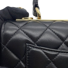 Load image into Gallery viewer, CHANEL Trendy CC Top Handle Mini Flap Bag BlackAS4654 Lambskin Size 20
