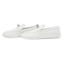 将图像加载到图库查看器中，HERMES Sneakers game White Leather Size 41
