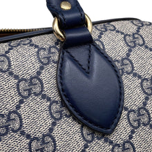 Load image into Gallery viewer, GUCCI GG Supreme 2Way Travel Bag Navy/Beige409529 GG Supreme Leather
