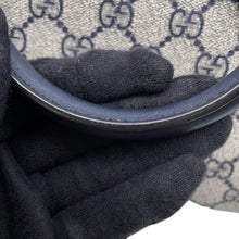 Load image into Gallery viewer, GUCCI GG Supreme 2Way Travel Bag Navy/Beige409529 GG Supreme Leather
