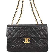 将图像加载到图库查看器中，CHANEL Jumbo Matelasse BlackA01094 Lambskin Size 34
