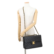 将图像加载到图库查看器中，CHANEL Jumbo Matelasse BlackA01094 Lambskin Size 34
