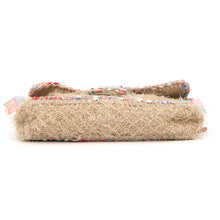 Load image into Gallery viewer, CHANEL Matelasse Double Chain Shoulder Bag Beige/Multicolor Raffia Size 30
