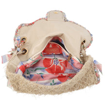 Load image into Gallery viewer, CHANEL Matelasse Double Chain Shoulder Bag Beige/Multicolor Raffia Size 30
