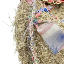 Load image into Gallery viewer, CHANEL Matelasse Double Chain Shoulder Bag Beige/Multicolor Raffia Size 30
