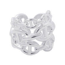 将图像加载到图库查看器中，HERMES Chaine d'Ancre Anchene Ring Size GM/49/#9 SV925
