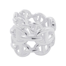 将图像加载到图库查看器中，HERMES Chaine d'Ancre Anchene Ring Size GM/49/#9 SV925
