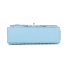 Load image into Gallery viewer, CHANEL Matelasse W Flap ChainShoulder Bag Sky BlueA01113 Caviar Leather Size 23
