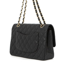 Load image into Gallery viewer, CHANEL Matelasse W Flap ChainShoulder Bag BlackA01112 Caviar Leather Size 25
