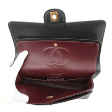 Load image into Gallery viewer, CHANEL Matelasse W Flap ChainShoulder Bag BlackA01112 Caviar Leather Size 25
