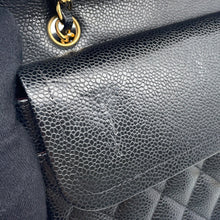 Load image into Gallery viewer, CHANEL Matelasse W Flap ChainShoulder Bag BlackA01112 Caviar Leather Size 25
