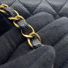 Load image into Gallery viewer, CHANEL Matelasse W Flap ChainShoulder Bag BlackA01112 Caviar Leather Size 25
