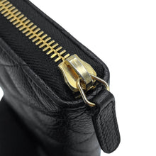 Load image into Gallery viewer, CHANEL Matelasse Zip Around Chozai Cloth BlackA50097 Caviar Leather
