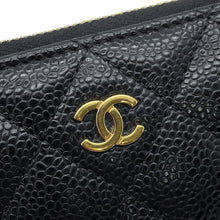 Load image into Gallery viewer, CHANEL Matelasse Zip Around Chozai Cloth BlackA50097 Caviar Leather
