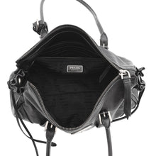 将图像加载到图库查看器中，PRADA Bonnie Tote Bag Black1BG628 Leather Size Medium
