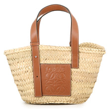 Load image into Gallery viewer, LOEWE Basket bag Natural/Brown327.02.S93 Raffia Leather Size Small
