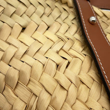 Load image into Gallery viewer, LOEWE Basket bag Natural/Brown327.02.S93 Raffia Leather Size Small
