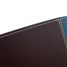 Load image into Gallery viewer, HERMES Chromatic Storage Basket Blue Thalassa Swift Leather willow wood
