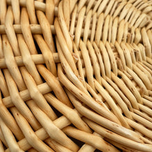 Load image into Gallery viewer, HERMES Chromatic Storage Basket Blue Thalassa Swift Leather willow wood
