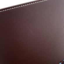 Load image into Gallery viewer, HERMES Chromatic Storage Basket Blue Thalassa Swift Leather willow wood
