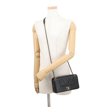 Load image into Gallery viewer, CHANEL Mademoiselle V Stitch ChainShoulder Bag BlackA93083 Leather Size 20
