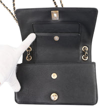 Load image into Gallery viewer, CHANEL Mademoiselle V Stitch ChainShoulder Bag BlackA93083 Leather Size 20
