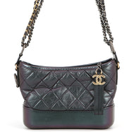 CHANEL Gabriel de CHANEL Hobo Bag MetalicPurpleA91810 Aged Calf Leather Size Small