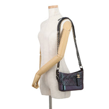Load image into Gallery viewer, CHANEL Gabriel de CHANEL Hobo Bag MetalicPurpleA91810 Aged Calf Leather Size Small
