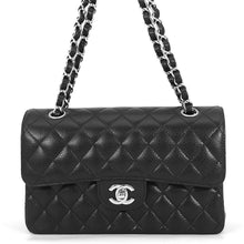 Load image into Gallery viewer, CHANEL Matelasse W Flap ChainShoulder Bag BlackA01113 Caviar Leather Size 23

