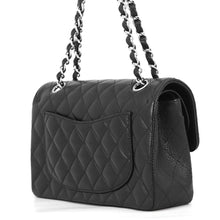 Load image into Gallery viewer, CHANEL Matelasse W Flap ChainShoulder Bag BlackA01113 Caviar Leather Size 23
