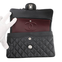 Load image into Gallery viewer, CHANEL Matelasse W Flap ChainShoulder Bag BlackA01113 Caviar Leather Size 23
