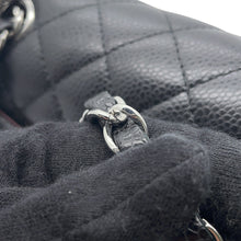 Load image into Gallery viewer, CHANEL Matelasse W Flap ChainShoulder Bag BlackA01113 Caviar Leather Size 23
