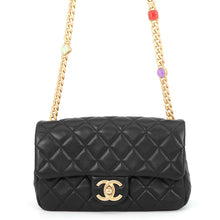 Load image into Gallery viewer, CHANEL Mini Matelasse ChainShoulder Bag BlackAS2380 Lambskin Size 20
