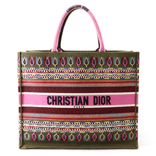 Load image into Gallery viewer, Dior Book Tote Botanical Pattern Khaki/Purple/MulticolorM1286ZJOV_M924 Canvas Size Large
