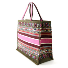 Load image into Gallery viewer, Dior Book Tote Botanical Pattern Khaki/Purple/MulticolorM1286ZJOV_M924 Canvas Size Large
