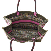 Load image into Gallery viewer, Dior Book Tote Botanical Pattern Khaki/Purple/MulticolorM1286ZJOV_M924 Canvas Size Large

