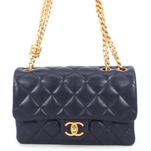 Load image into Gallery viewer, CHANEL Matelasse Single Flap ChainShoulder NavyAS3393 Lambskin Size 20
